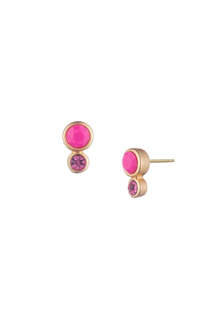 Trina Turk Trina Turk Retro Botanics Stone Stud - Pink - Size O/s