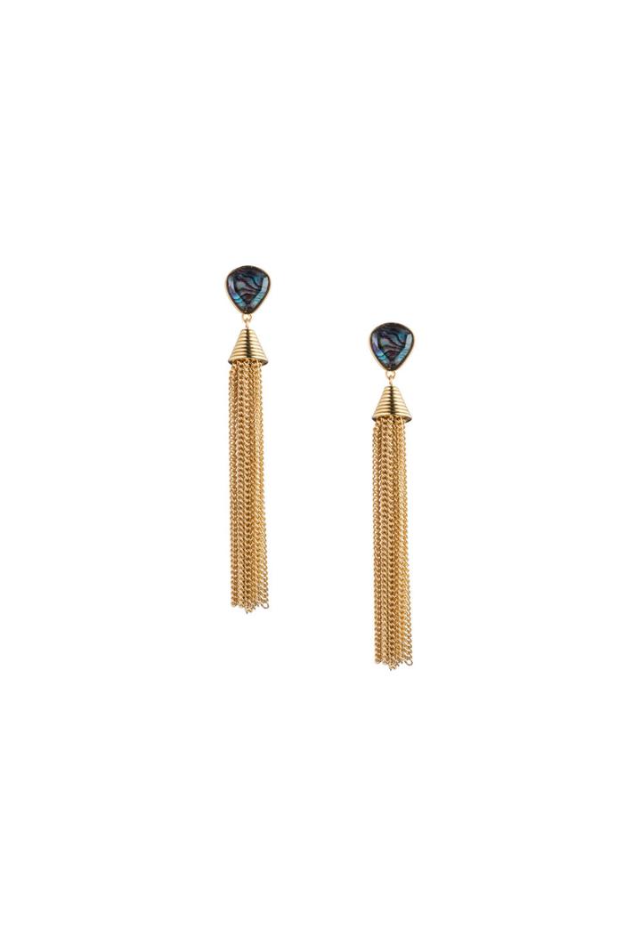 Trina Turk Trina Turk Hollywood Hills Stone Tassel Earrings - Gold - Size O/s