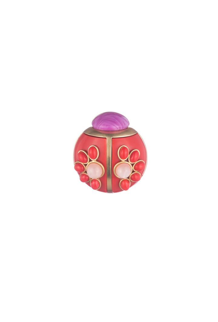 Trina Turk Trina Turk Super Bloom Ladybug Pin - Multicolor - Size O/s