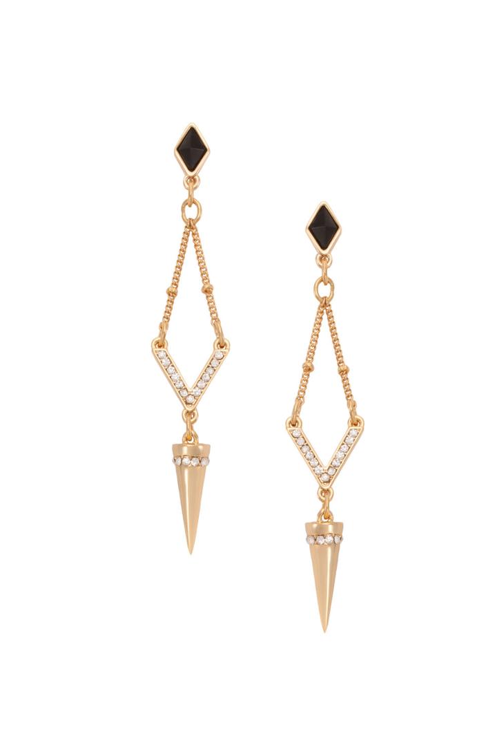 Trina Turk Trina Turk Linear Chandelier W Stone Drop - Black - Size O/s