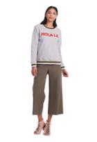 Trina Turk Trina Turk Hola La Sweatshirt - Heather Grey - Size L