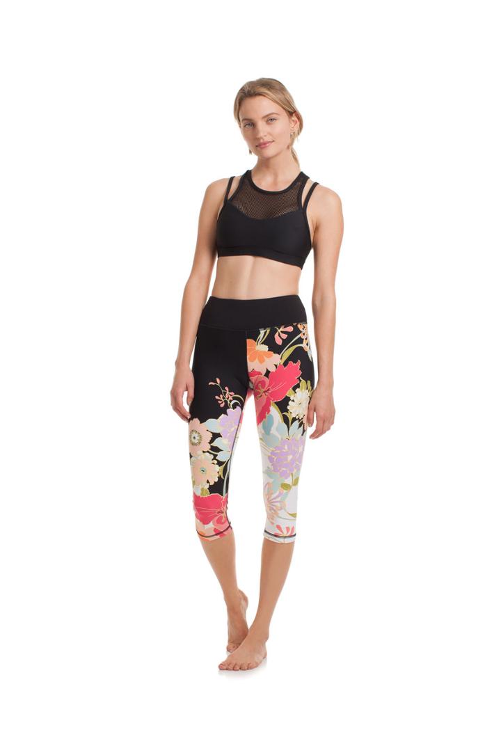 Trina Turk Trina Turk Royal Garden High Waisted Capri - Multicolor - Size L