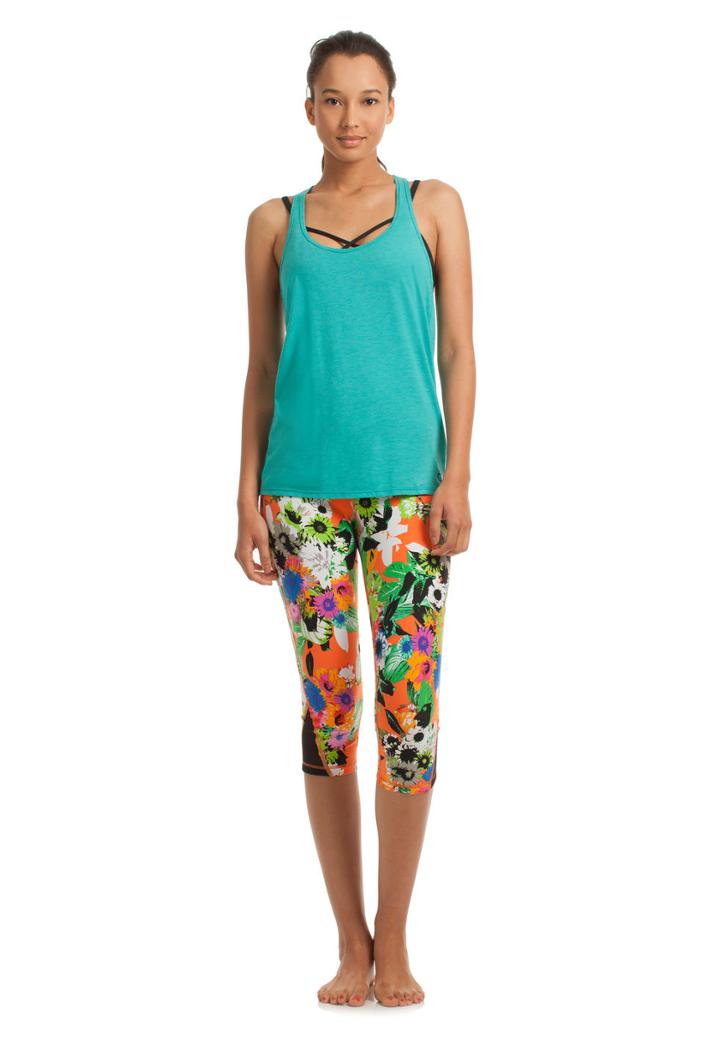 Trina Turk Trina Turk Draped Jersey Tank - Teal - Size L