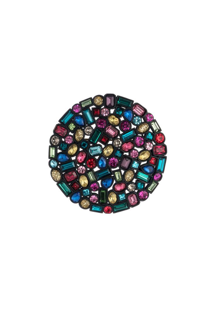 Trina Turk Trina Turk Confetti Stone Brooch - Multicolor - Size Fit Guide