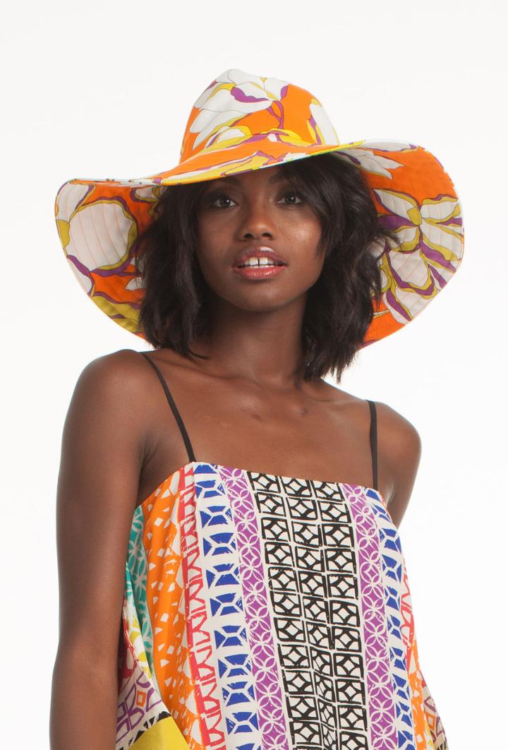 Trina Turk Trina Turk Shade Hat - Kumquat - Size O/s