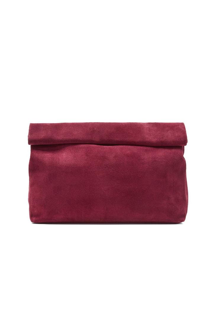 Trina Turk Trina Turk The Lunch Clutch - Burgundy - Size Fit Guide