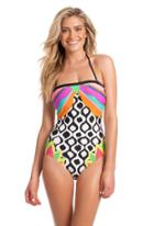 Trina Turk Trina Turk Balboa Bandeau One Piece - Multi - Size 10