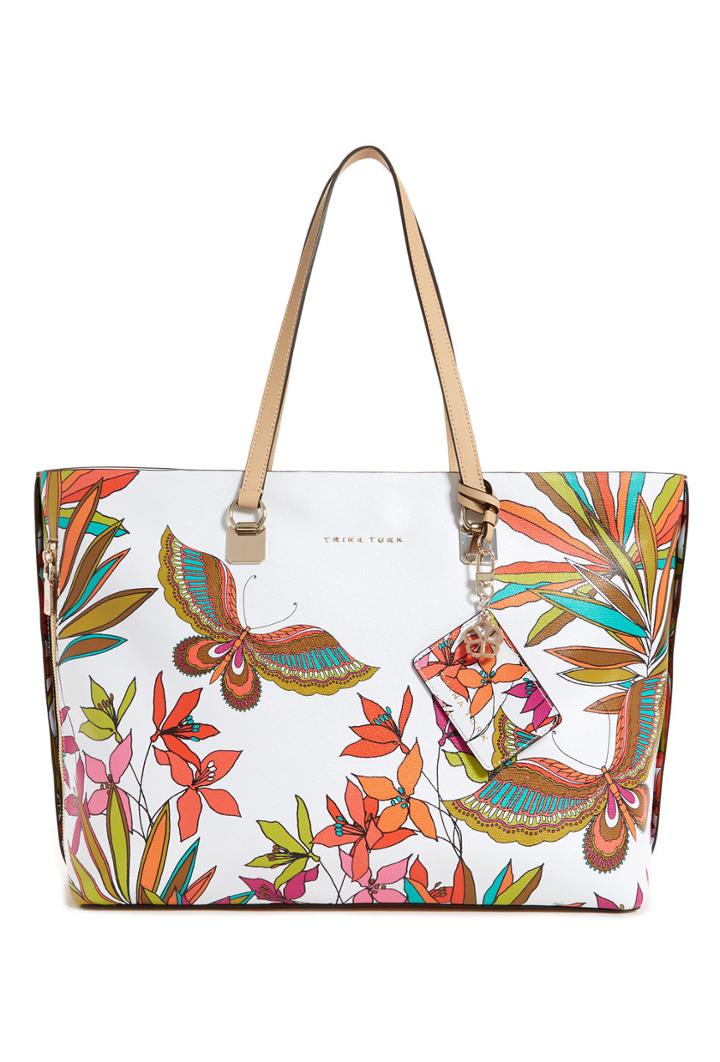 Trina Turk Trina Turk Papillion Palm Easy Tote - Multicolor - Size Fit Guide