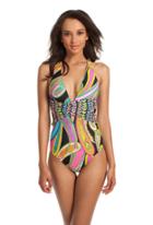 Trina Turk Trina Turk Garden Paisley One Piece - Multi - Size 4