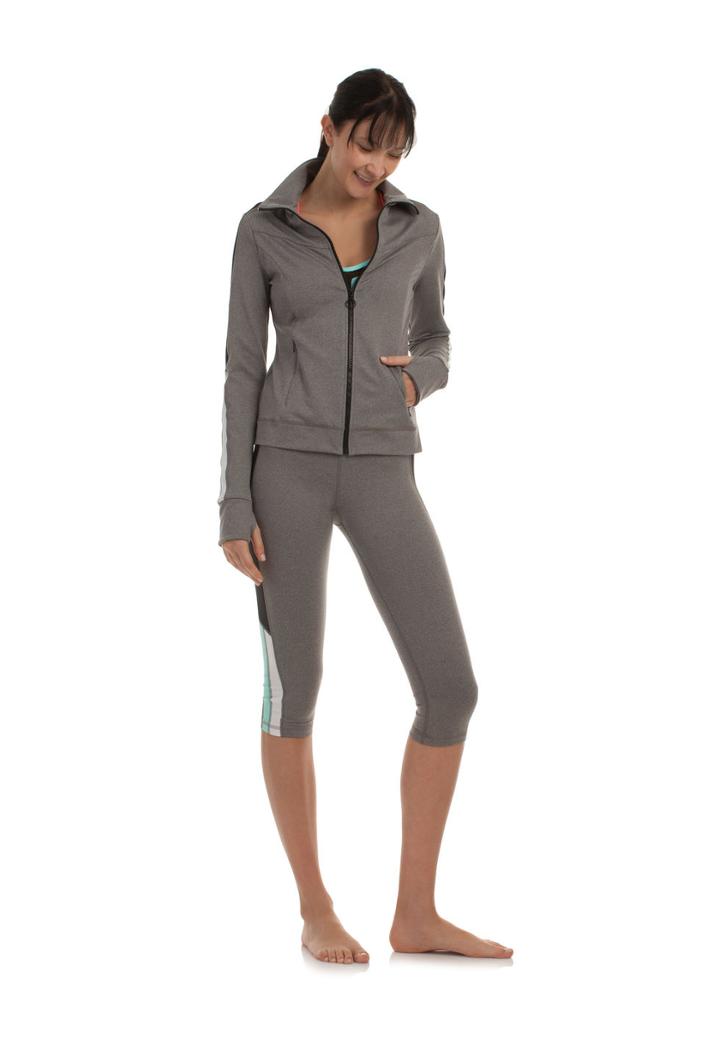 Trina Turk Trina Turk Color Block Jacket - Gry - Size M