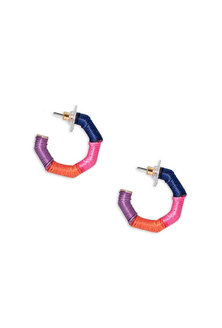 Trina Turk Trina Turk Wrapped C Hoop Earring - Multi - Size O/s