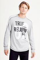 True Religion Military Crew Mens Sweatshirt - Heather Grey