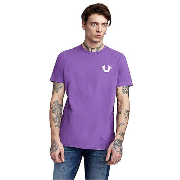 Mens Metallic Buddha Puff Tee | Purple | Size Small | True Religion