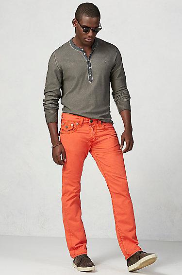 True Religion Ricky Straight Twill Mens Pant - Sunset