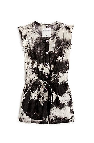 Toddler/little Kids Acid Wash Romper | Bleached Out | Size 2t | True Religion