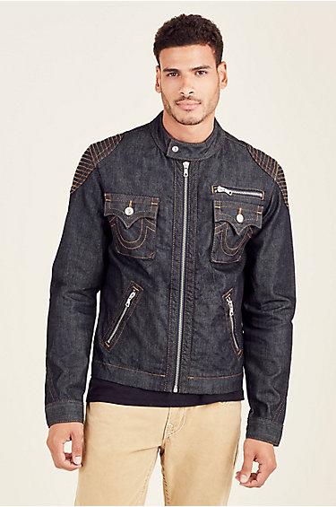 Moto Mens Denim Jacket | Inglorious | Size X Large | True Religion