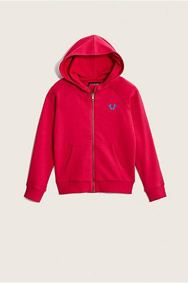 Branded Kids Hoodie | Fuschia | Size Medium | True Religion