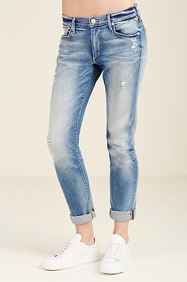 True Religion Audrey Boyfriend Womens Jean - Blue Haven