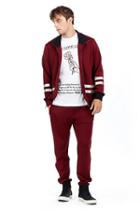 Mens Racer Stripe Track Jacket | Ruby Red | Size X Small | True Religion