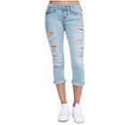 Women's Distressed Rolled Capri | Spring Daze Destroyed | Size 26 | True Religion