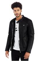 Bonded Shearling Mens Moto Jacket | Black  | Size Xx Large | True Religion