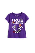 Stripe Horseshoe Toddler/little Kids Tee | Purple Rain | Size 4 | True Religion