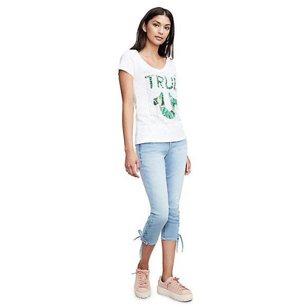 Lace Up Capri Jean | Spring Daze | Size 23 | True Religion