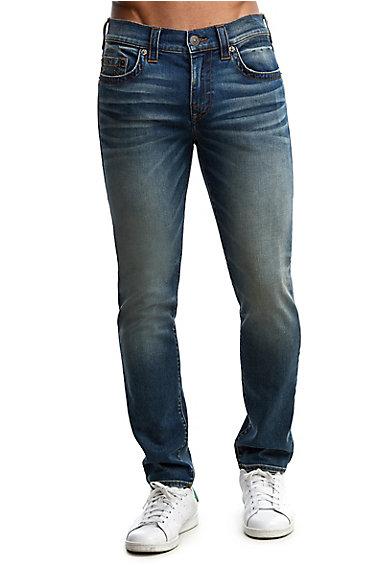 Mens Rocco Skinny Jean | Faql Light Steel Blue | Size 30 | True Religion