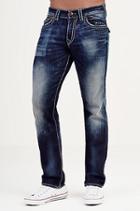 Slim Super T Green Stitch Mens Jean | Old School | Size 28 | True Religion