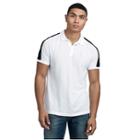 Men's Raglan Panel Polo Shirt | White/black | Size Medium | True Religion