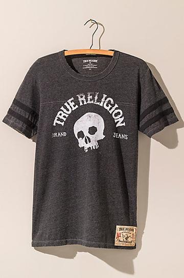 True Religion True Skull Mens Tee - Black