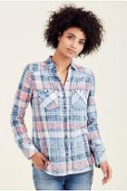 Relaxed Womens Button Up | Indigo | Size Small | True Religion