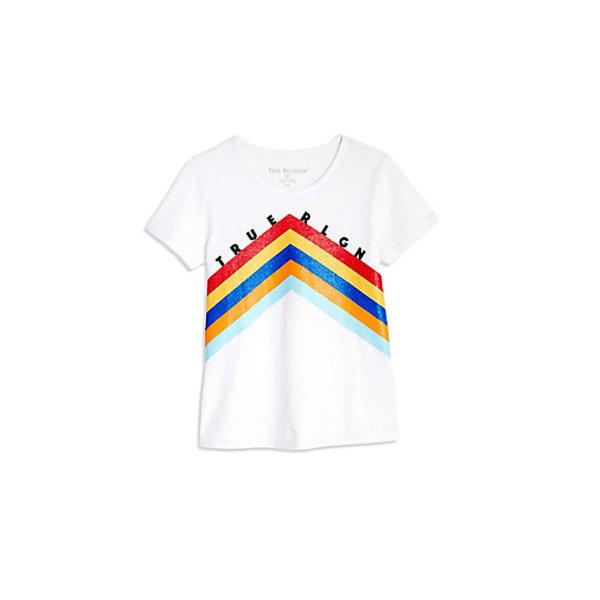 Up And Arrow Kids Tee | White | Size Medium | True Religion