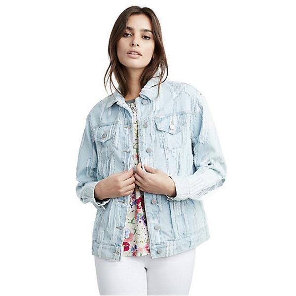 Womens Trucker Jacket | Cyan Cyclone | Size Small | True Religion
