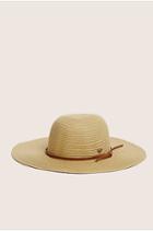 True Religion Straw Floppy Hat With Band - Natural