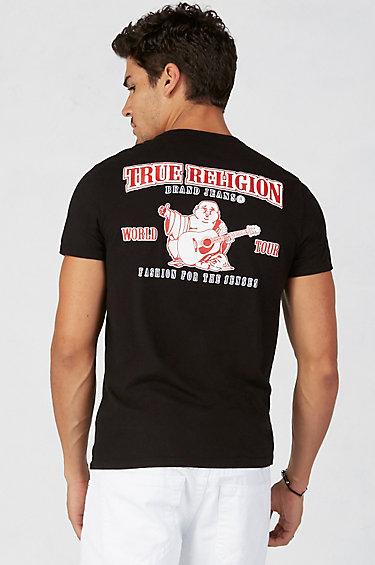 True Religion Double Puff Mens Tee - Black