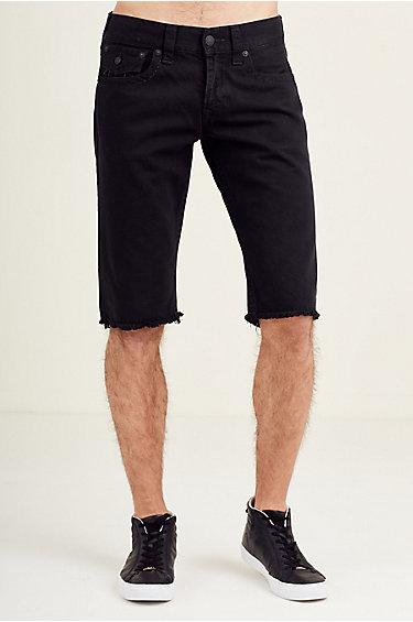 Men's Straight Flap Cut Off Short | Black | Size 28 | True Religion