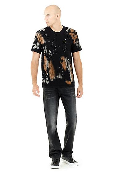 Hyde Wash Drop Shoulder Mens Tee | Black | Size Small | True Religion