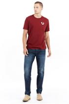 Core Metallic Crew Mens Tee | Ruby Red | Size X Large | True Religion