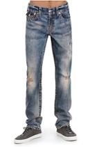 Men's Slim Fit Earthworm Big T Jean | Burning Rips | Size 30 | True Religion