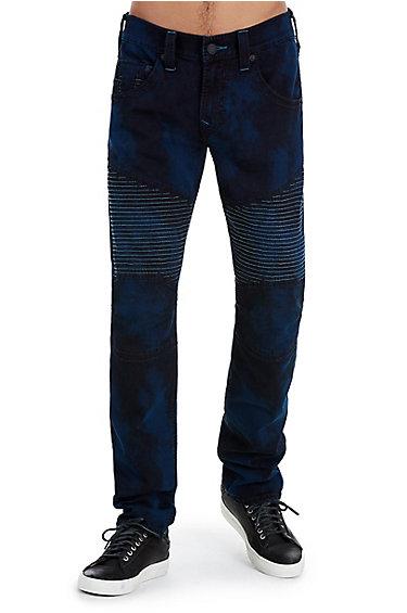 Men's Skinny Fit Big T Moto Jean | Midnight Magic | Size 32 | True Religion