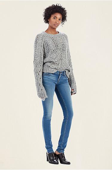 Stella Low Rise Skinny Long Womens Jean | Authentic Indigo | Size 24 | True Religion
