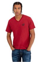 Classic Horseshoe Mens Tee | Ruby Red | Size X Large | True Religion