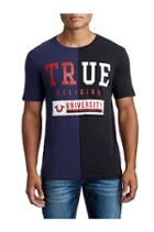 Men's Uni Split Crew Neck Tee | Black | Size X Small | True Religion