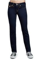 Women's Straight Fit Contour Stitch Jean | Body Rinse | Size 25 | True Religion