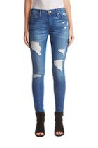 True Religion Halle Super Skinny Womens Jean - Bowie Blue Destroyed