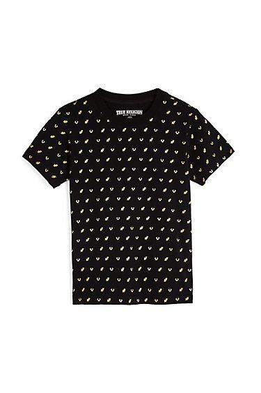 Monogram Toddler/little Kids Tee | Black | Size 4 | True Religion