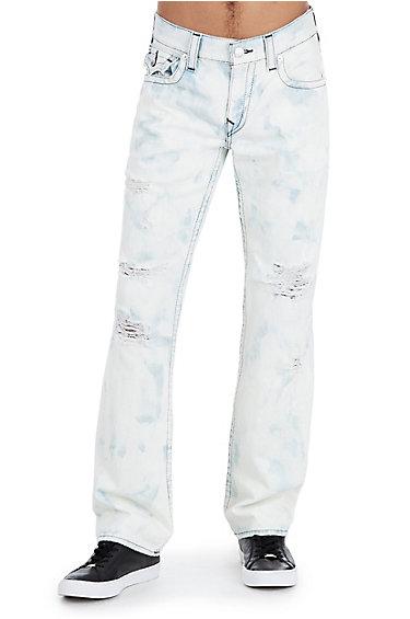 Men's Straight Fit Midnight Stitch Jean | Gloomy Cloud | Size 30 | True Religion