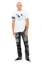 Mens Distressed Moto Ricky Straight Jean | Black | Size 28 | True Religion