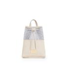 Womens Leather Drawstring Backpack | White | True Religion